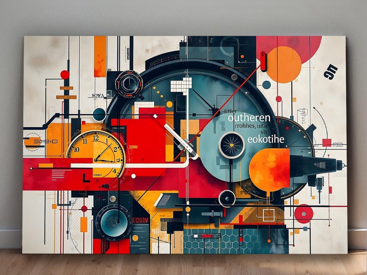 Mechanische Komplexität, Digital Art, Bild auf Leinwand