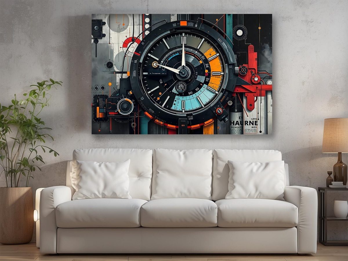 Tech Chronograph, Digital Art, Bild auf Leinwand