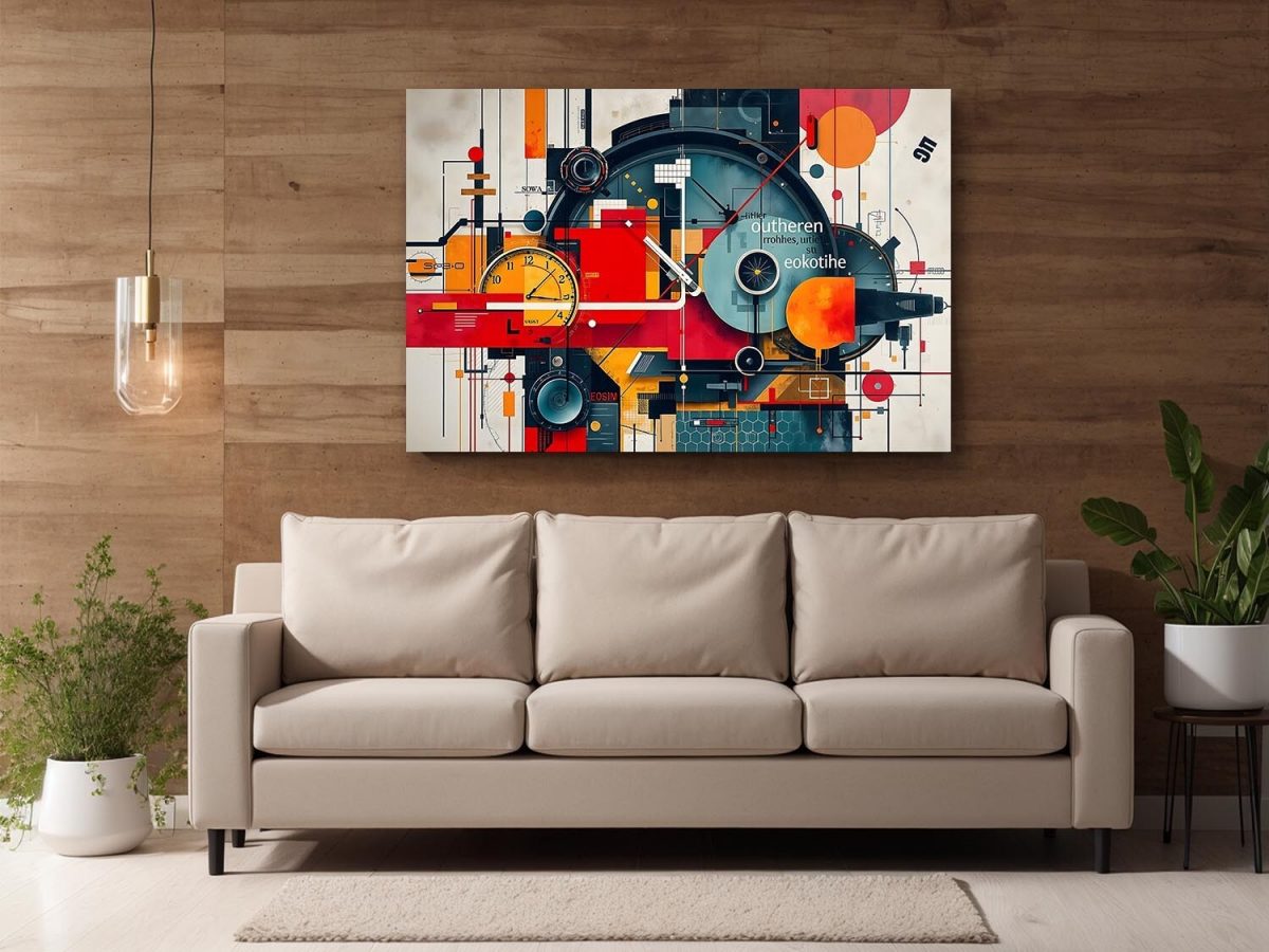 Mechanische Komplexität, Digital Art, Bild auf Leinwand