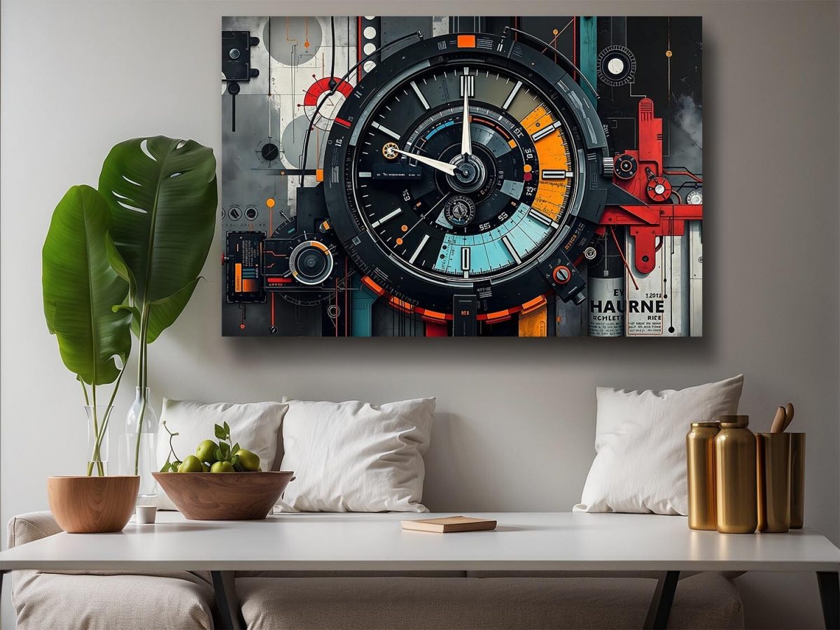 Tech Chronograph, Digital Art, Bild auf Leinwand
