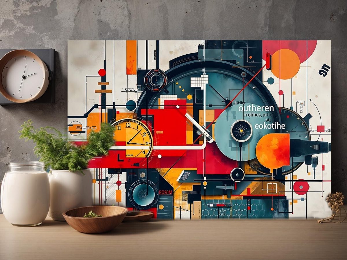 Mechanische Komplexität, Digital Art, Bild auf Leinwand