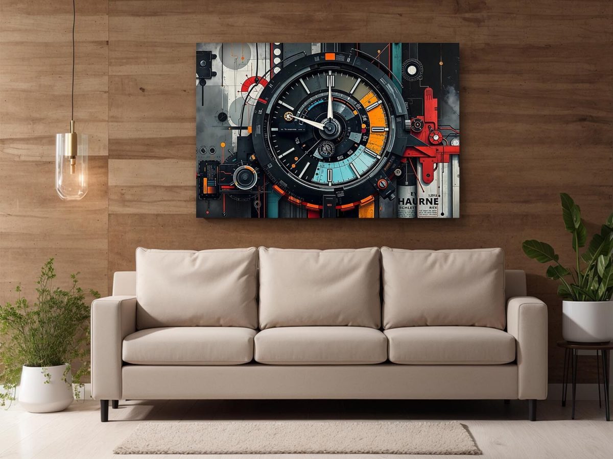 Tech Chronograph, Digital Art, Bild auf Leinwand