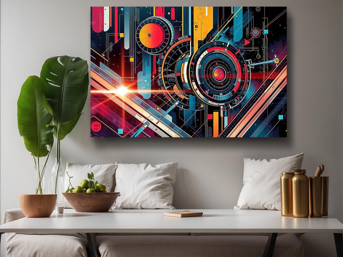 Cyber Mechanics, Digital Art, Bild auf Leinwand