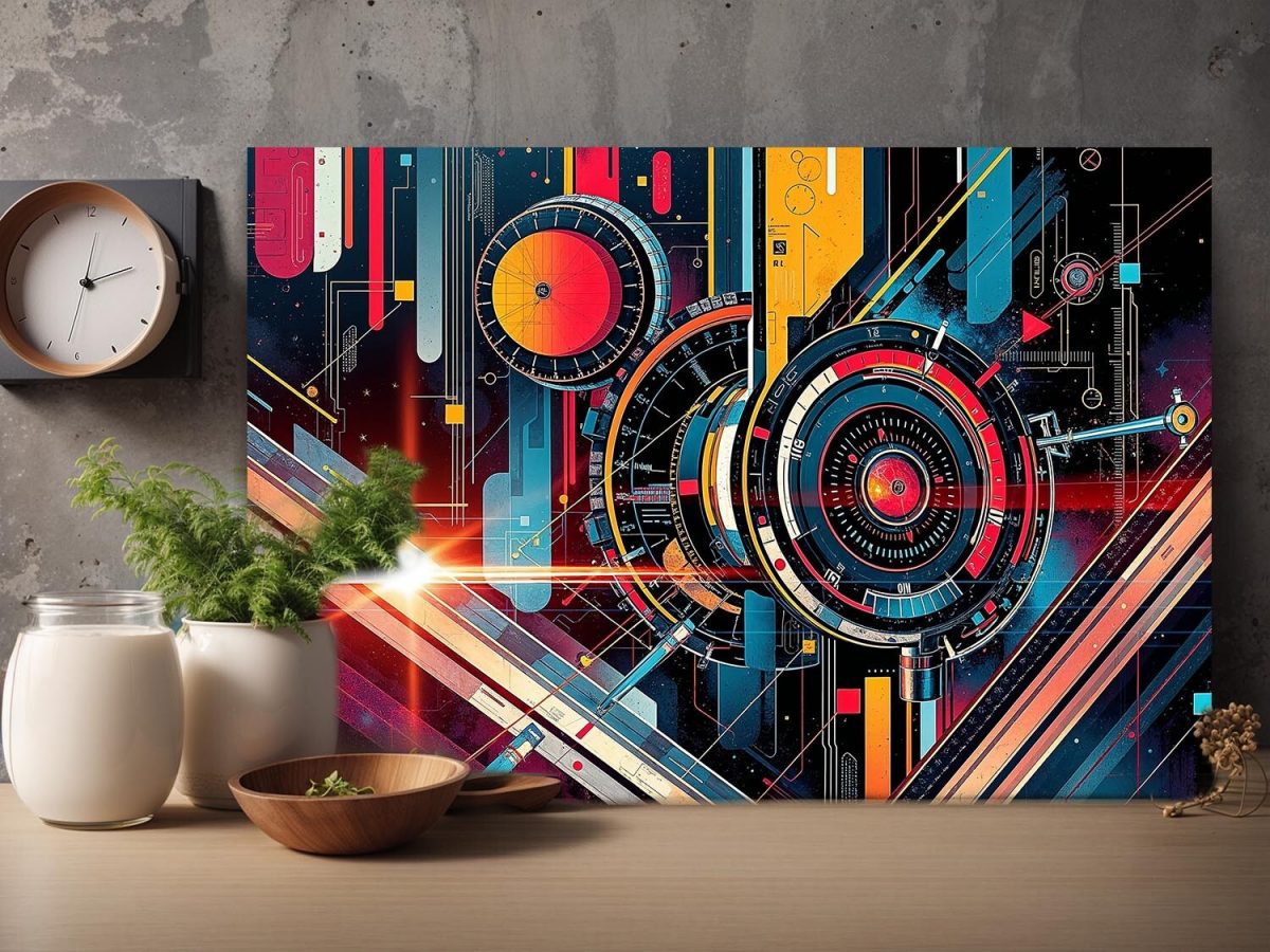 Cyber Mechanics, Digital Art, Bild auf Leinwand