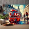 57-289.jpg Roter Doppeldeckerbus in London, Digital Art, KI Art