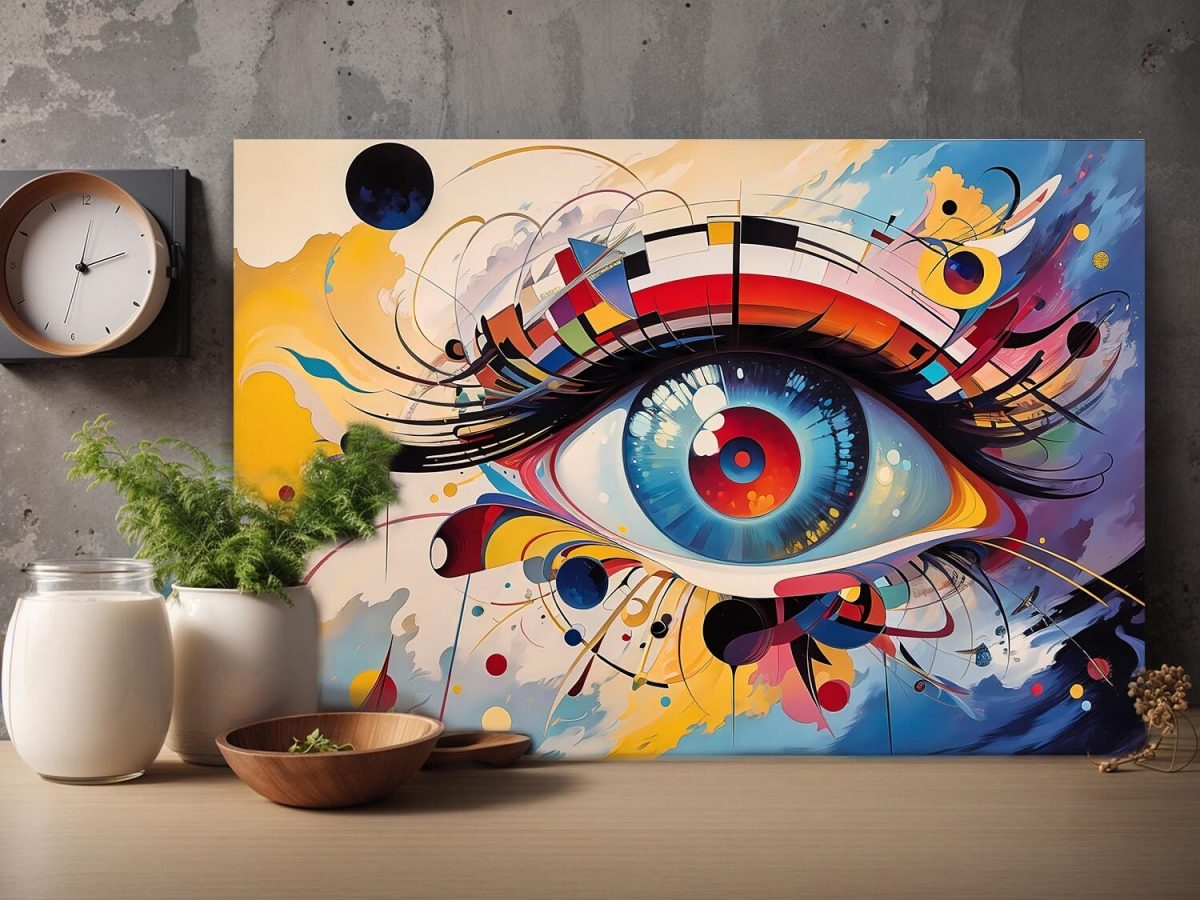 Abstraktes Auge, Digital Art, KI Art