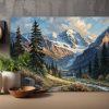 Alpenlandschaft mit Gletscher- Wandbild auf Leinwand