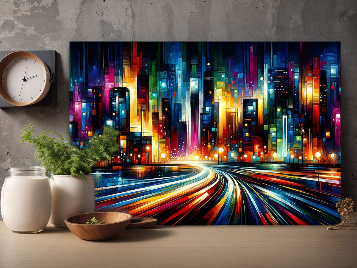 57-442.jpg Im Puls der Stadt - Komposition, Abstrakt, Digital Art, KI Art