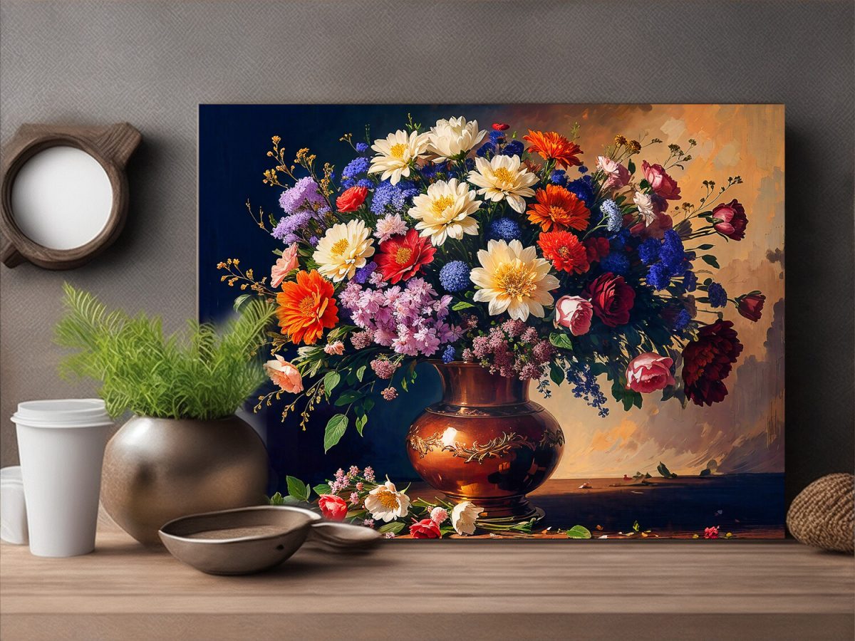 57-459.jpg Blumen in voller Blüte –wie Ölgemälde, Digital Art, KI Art