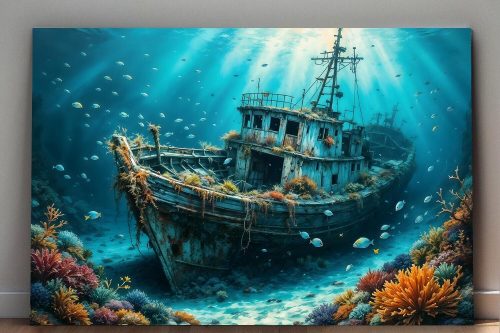 57-510.jpg Mystische Unterwasserwelt , Bild auf Leinwand,