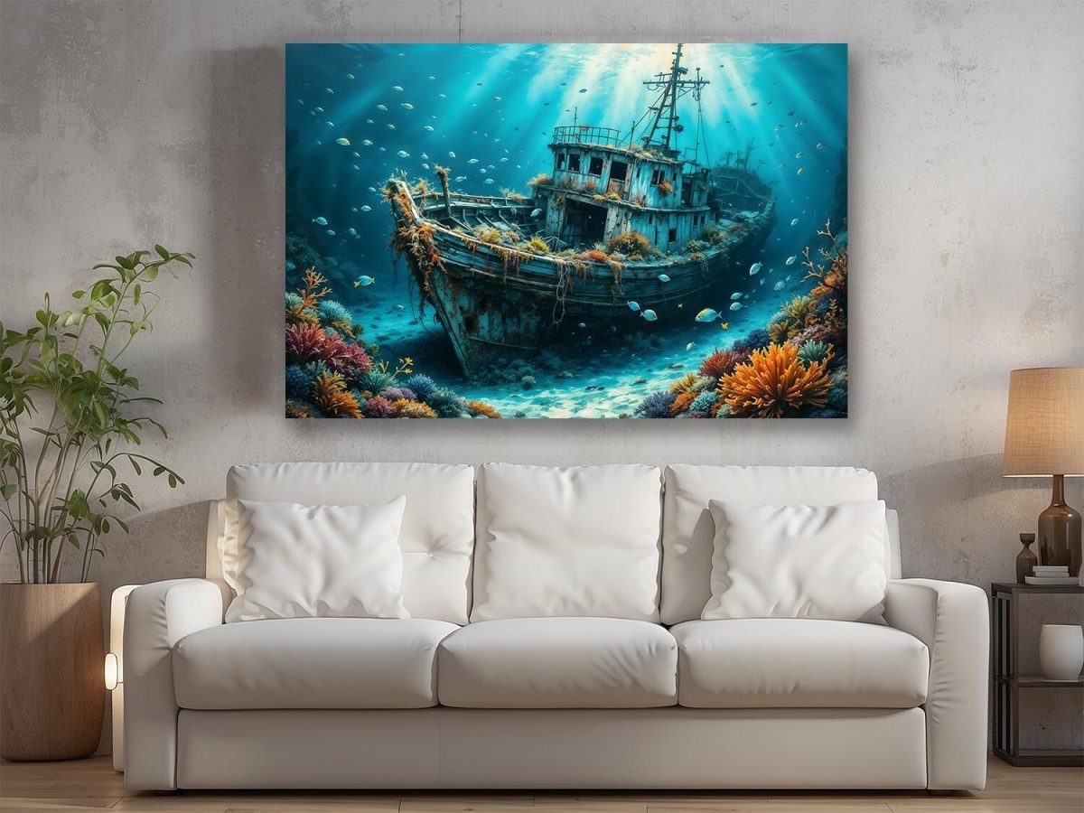 Mystische Unterwasserwelt , Bild auf Leinwand,
