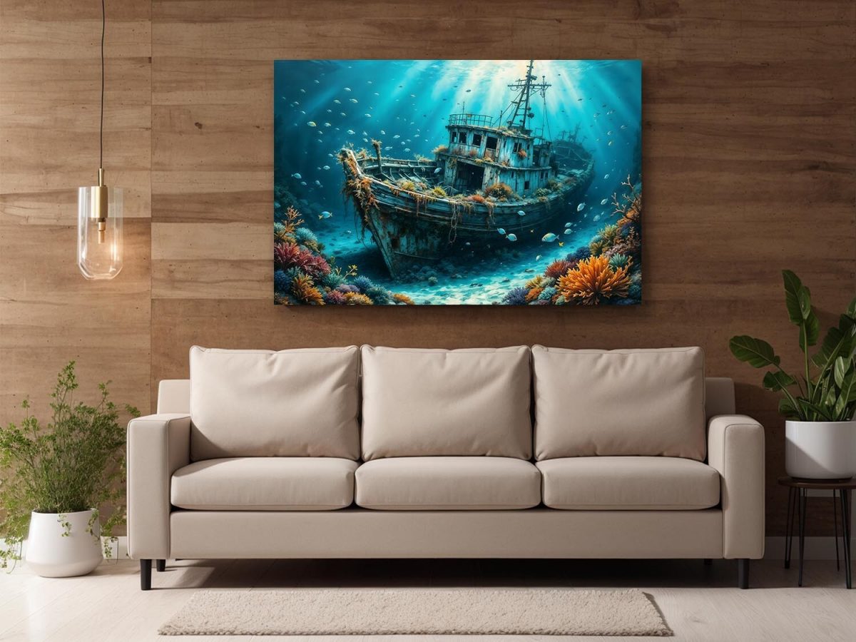 Mystische Unterwasserwelt , Bild auf Leinwand,