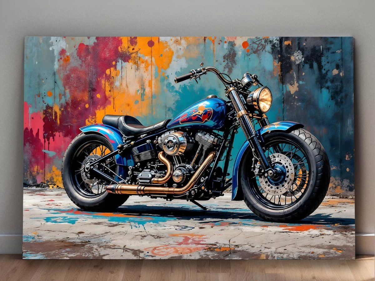 57-539.jpg Costum-Motorrad - Bild auf Leinwand