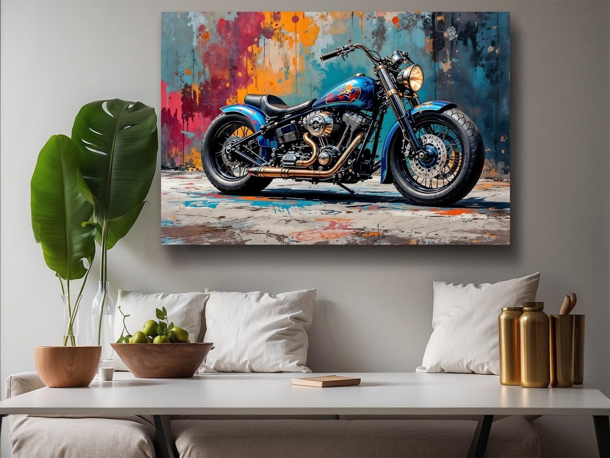 57-544.jpg Costum-Motorrad - Bild auf Leinwand