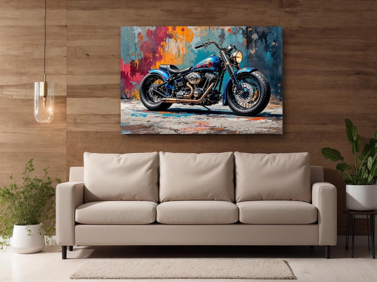57-546.jpg Costum-Motorrad - Bild auf Leinwand