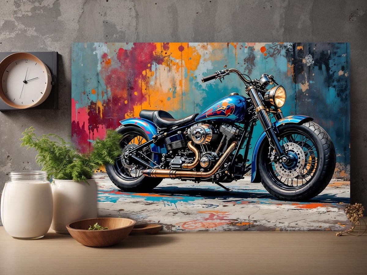 57-547.jpg Costum-Motorrad - Bild auf Leinwand