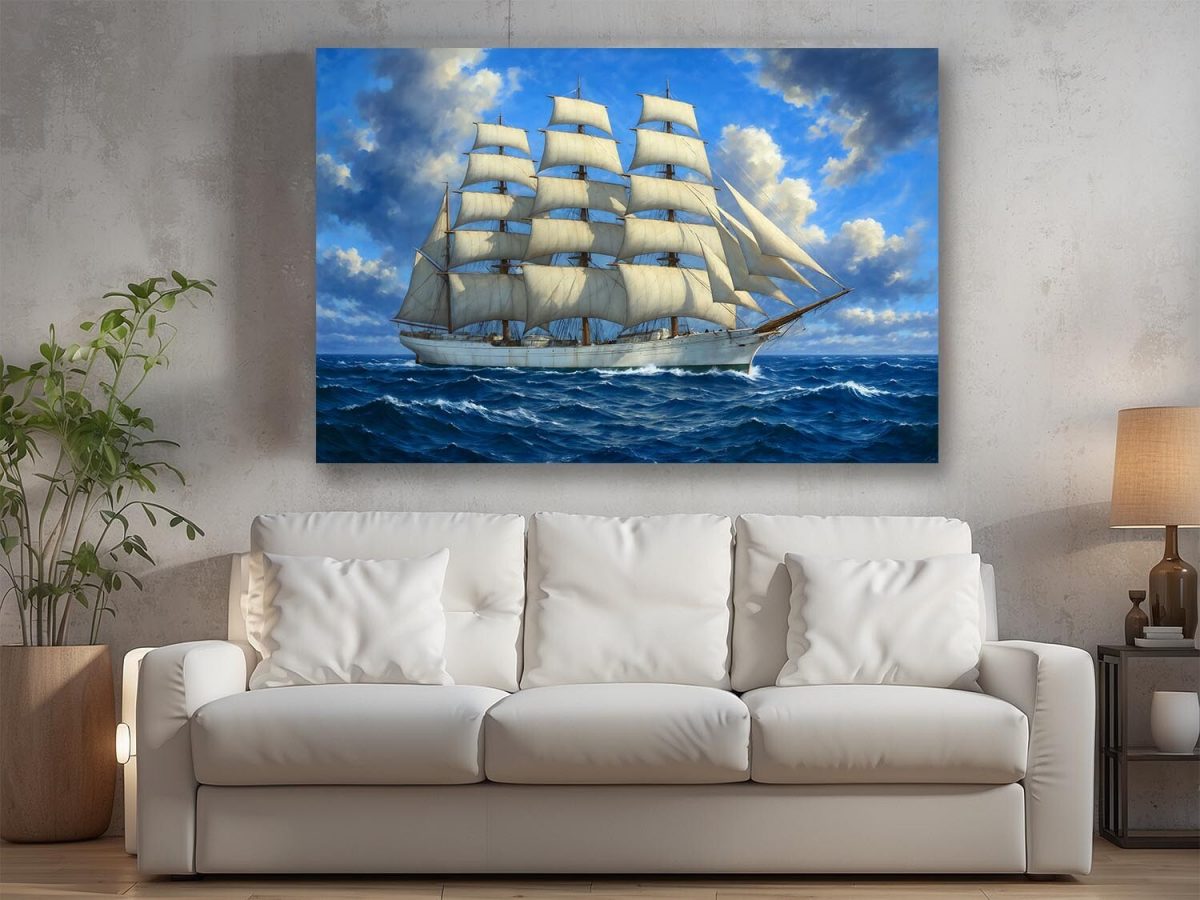 57-554.jpg Segelschiff unter vollen Segeln , Bild auf Leinwand