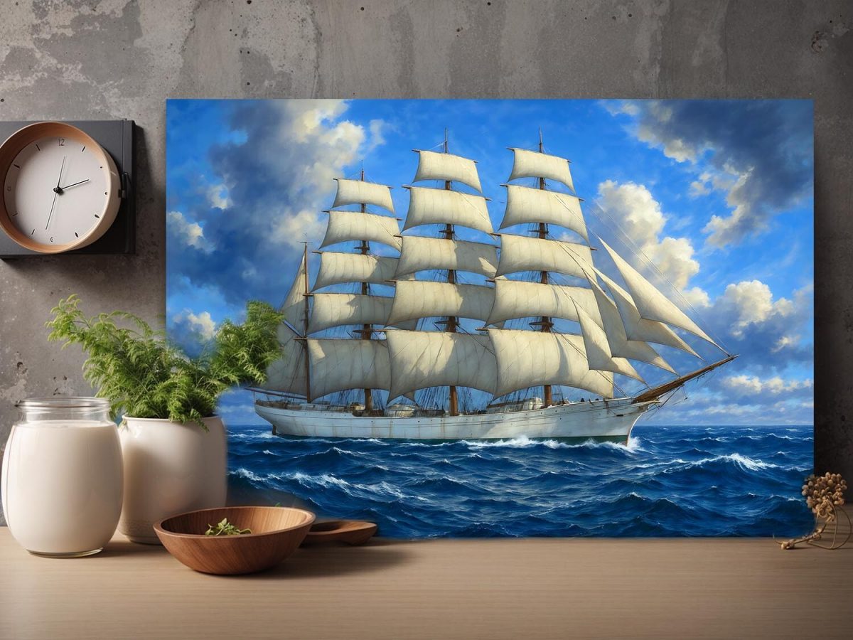 57-557.jpg Segelschiff unter vollen Segeln , Bild auf Leinwand