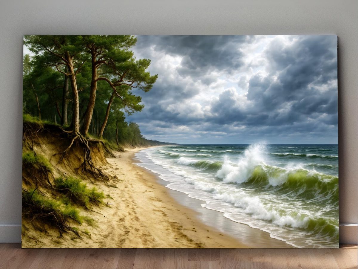 57-563.jpg Wilde Ostseeküste - Naturgewalt im Sturm, Digital Art,