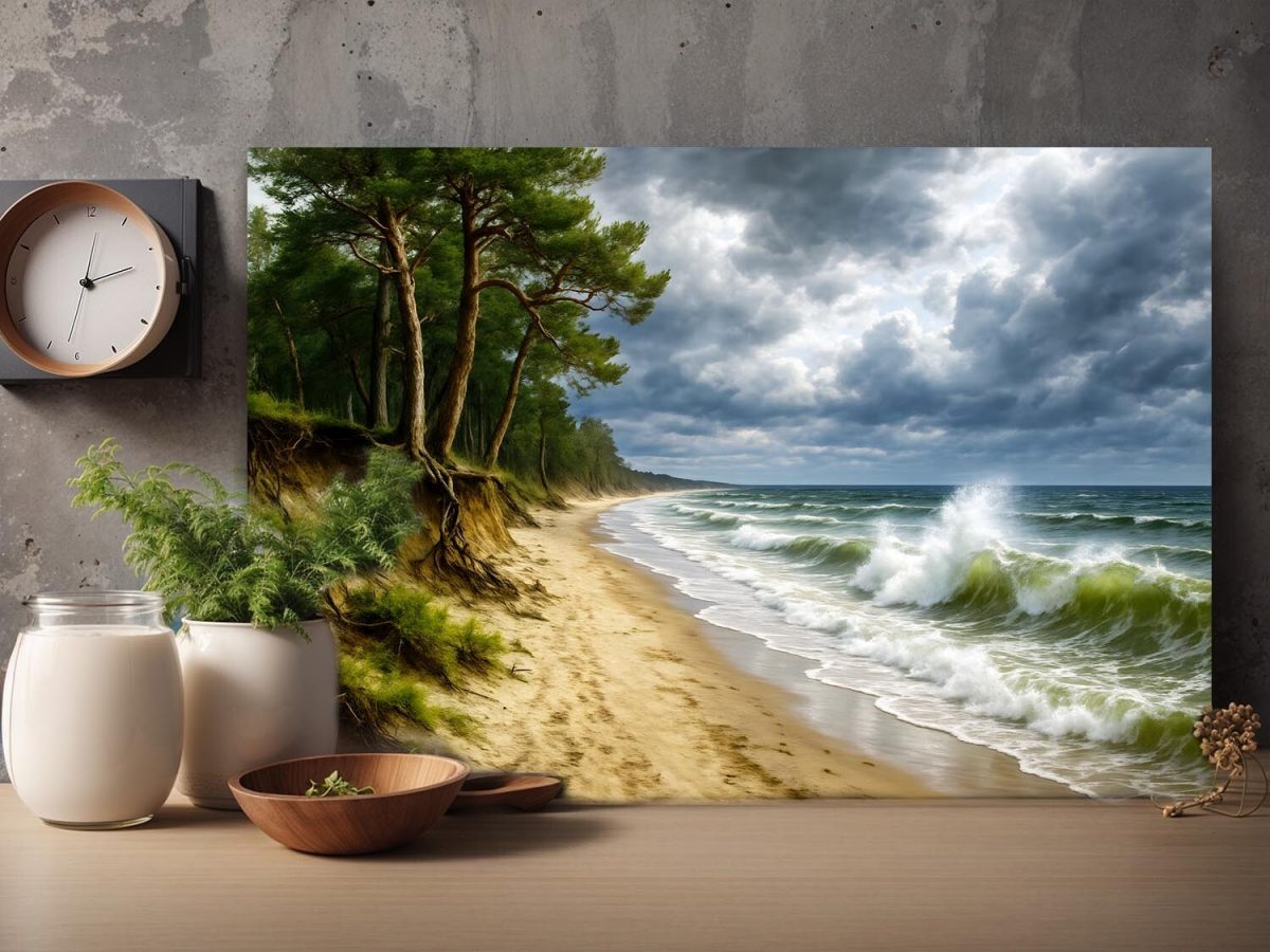 57-569.jpg Wilde Ostseeküste - Naturgewalt im Sturm, Digital Art,