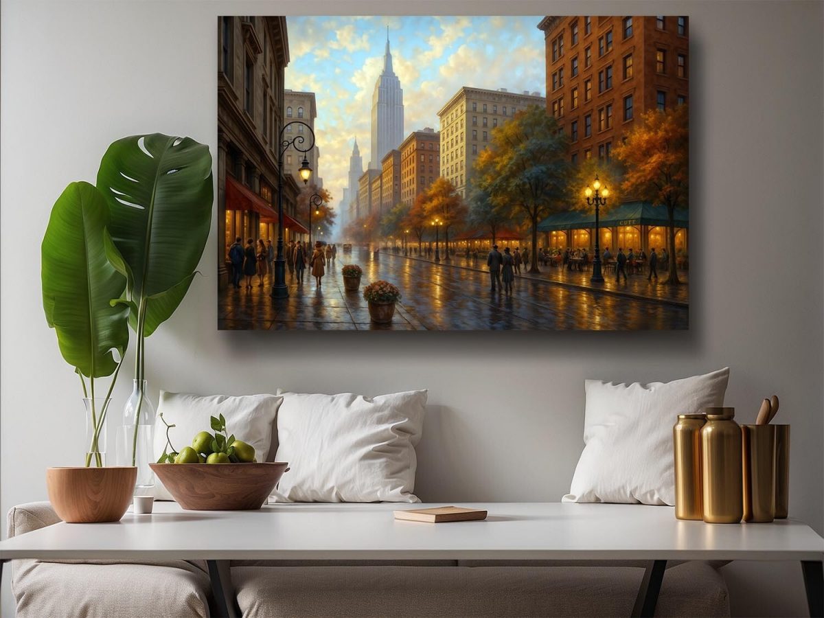 New York – Goldenes Abendlicht, Digital Art