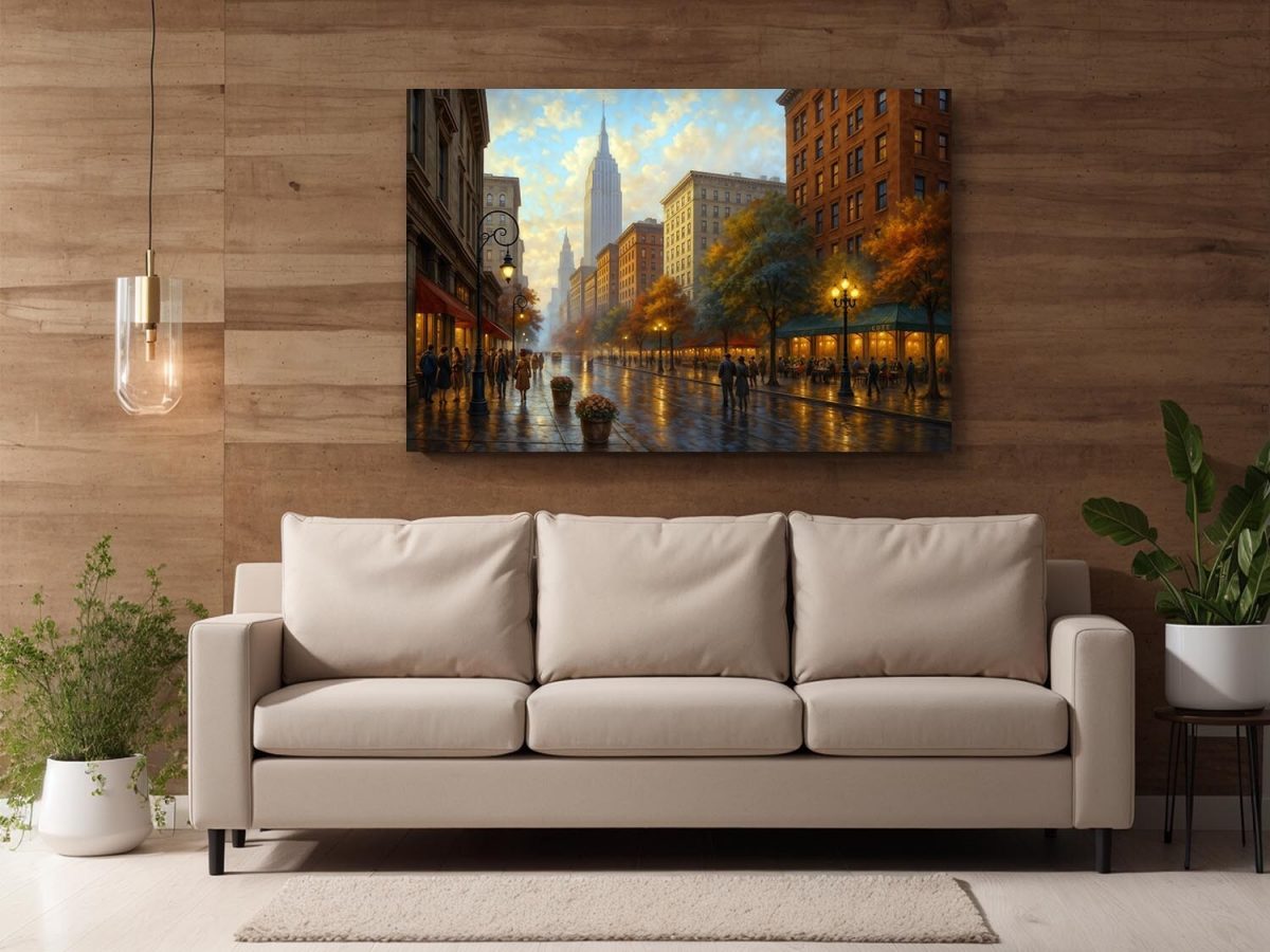 New York – Goldenes Abendlicht, Digital Art