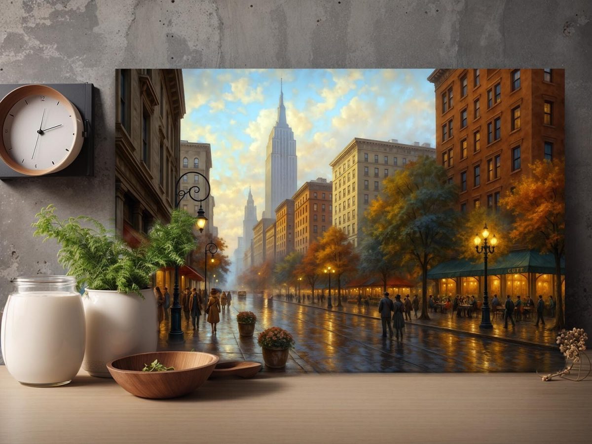 New York – Goldenes Abendlicht, Digital Art