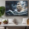 Segelschiff im Gewitter , Bild auf Leinwand,