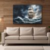Segelschiff im Gewitter , Bild auf Leinwand,