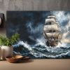 Segelschiff im Gewitter , Bild auf Leinwand,