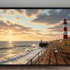 57-643.jpg Leuchtturm an der Nordsee – Gerahmter Leinwanddruck