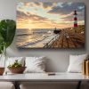 Leuchtturm an der Nordsee – Bild auf Leinwand, Digital Art,