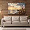 Leuchtturm an der Nordsee – Bild auf Leinwand, Digital Art,