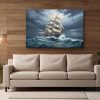 57-771.jpg Segelschiff im Sturm , Bild auf Leinwand,