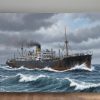57-773.jpg Dampfschiff auf hoher See, Bild auf Leinwand, Frachter, Frachtschiff
