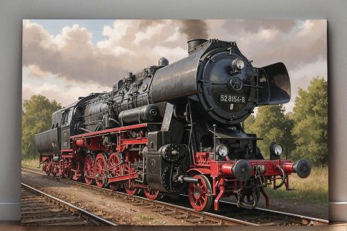 57-813.jpg Dampflok 52 8154, Bild auf Leinwand