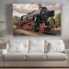 Dampflok 52 8154, Bild auf Leinwand