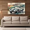 Rennwagen auf abstraktem Hintergrund – Bild auf Leinwand