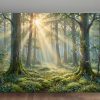 57-848.jpg Morgensonne im Wald, Lichtdurchflutetes Bild auf Leinwand