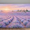 57-855.jpg Lavendelfelder im Abendlicht – Harmonisches Landschaftsbild auf Leinwand,