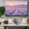 57-860.jpg Lavendelfelder im Abendlicht – Harmonisches Landschaftsbild auf Leinwand,