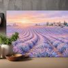 57-865.jpg Lavendelfelder im Abendlicht – Harmonisches Landschaftsbild auf Leinwand,