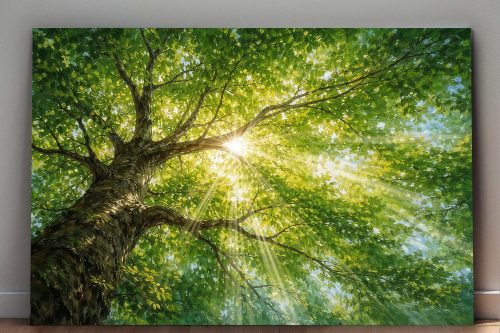 57-905.jpg Licht in der Baumkrone - Bild auf Leinwand