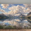 XXL Leinwandbild Bergsee Alpen Spiegelung - Natur Landschaft Wandbild