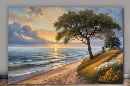 Blick auf das Meer  – Bild auf Leinwand