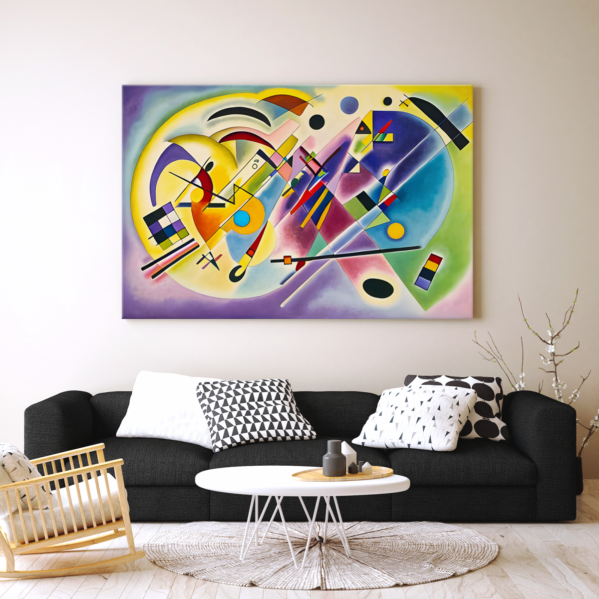 Expressionismus Komposition auf Leinwand, wie Ölgemälde,