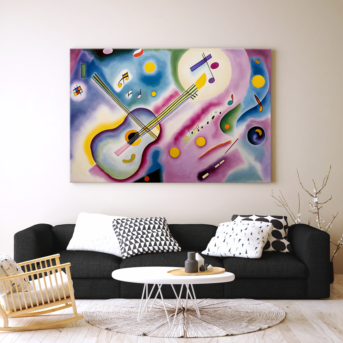 Musik - Expressionismus Komposition auf Leinwand, wie Ölgemälde, druckbare Kunst