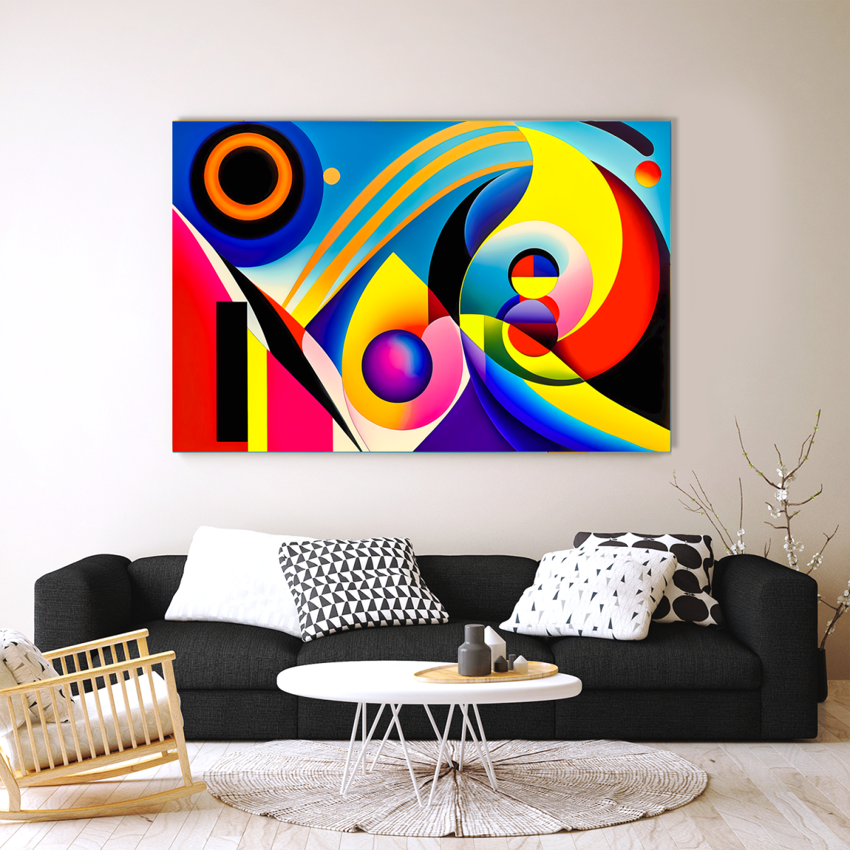 Expressionismus Komposition auf Leinwand, wie Gemälde