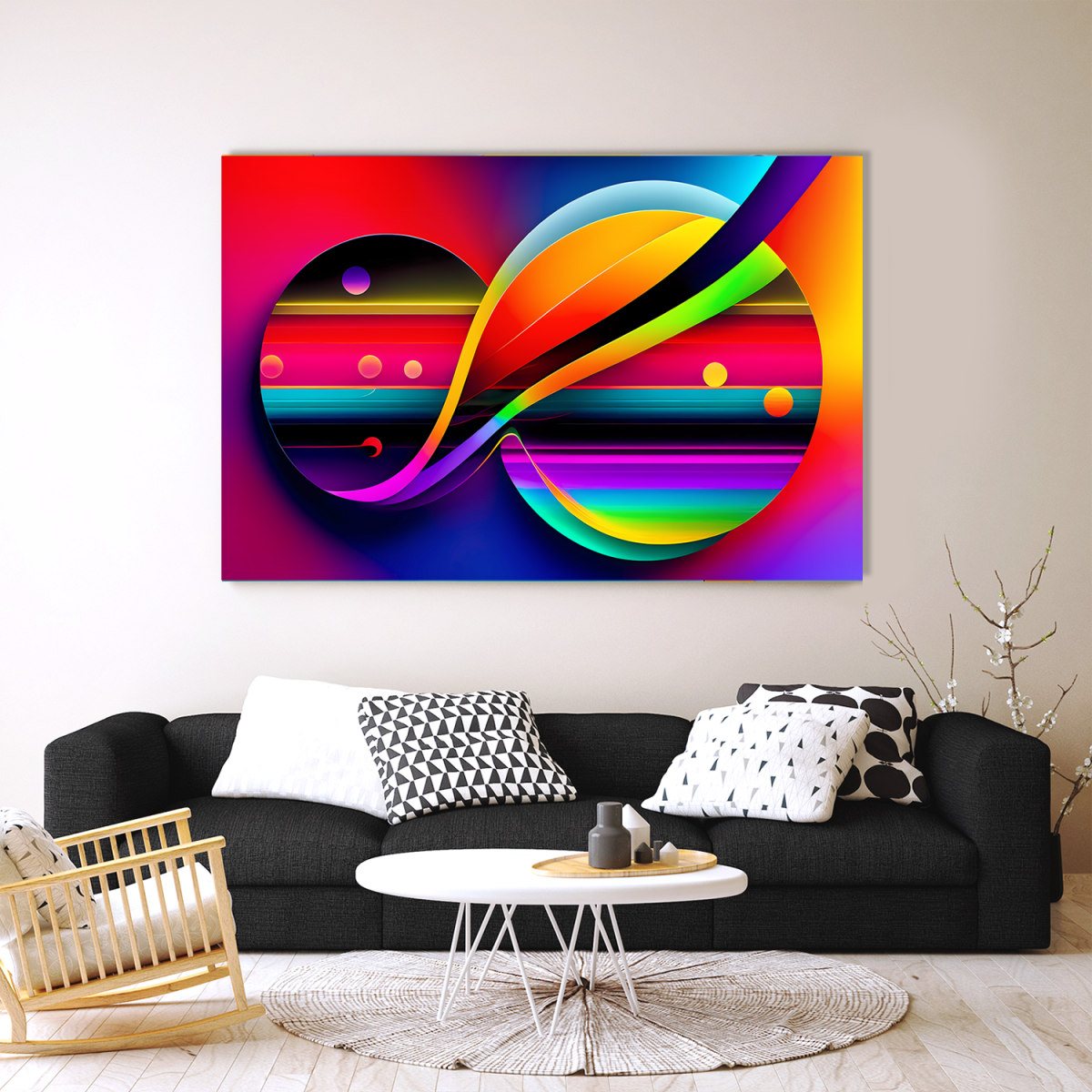 Expr4-2 Expressionismus Komposition, Stahlende Farben, wie Gemälde,