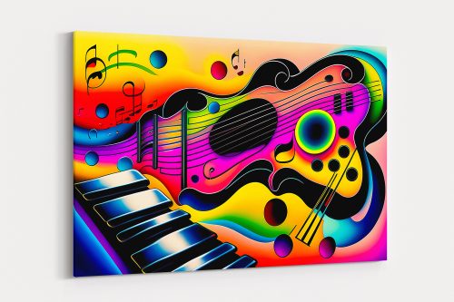 Musik - Expressionismus Komposition, Bild auf Leinwand, wie Ölgemälde